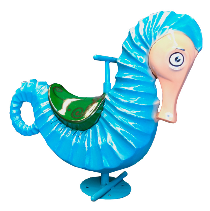 seahorse in fiberglass for mechanical or manual carousel sale of